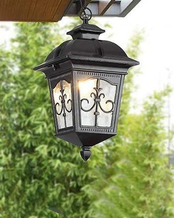 Heritage Bronze Outdoor Pendant Light - Black