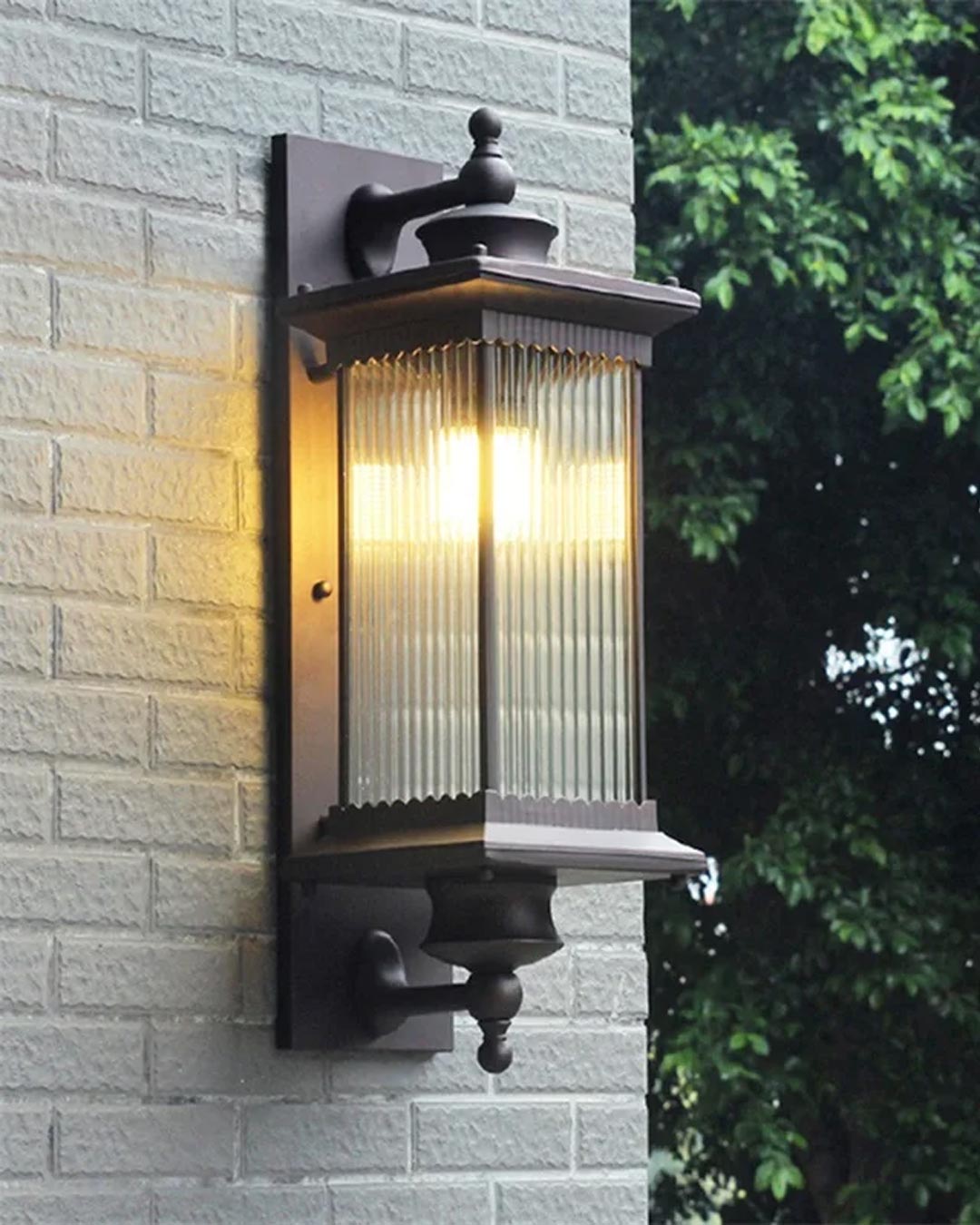 European Retro Glass Wall Light