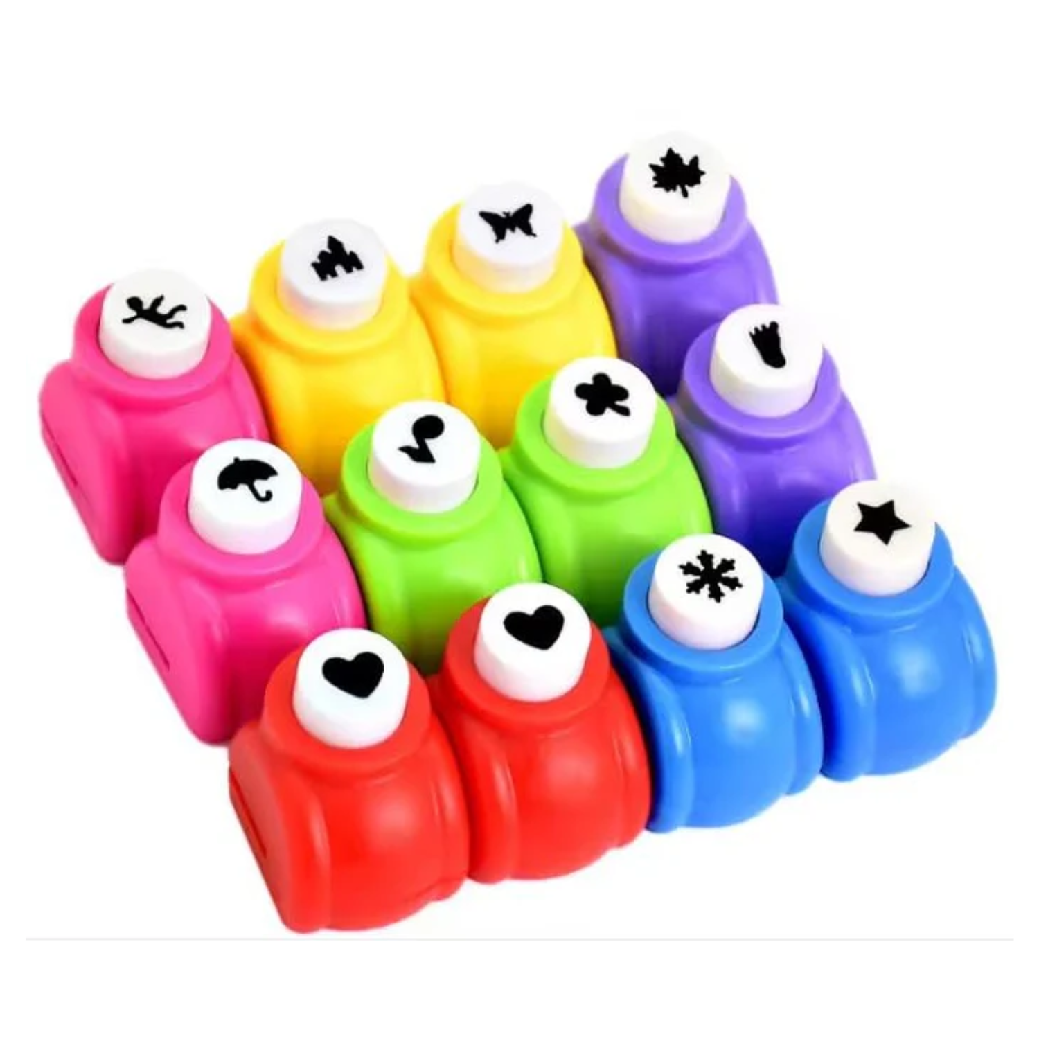 Snipp: 12-Piece Mini Craft Punch Kit ‚Äö√Ñ√¨ Shape Cutter Set for Scrapbooking, Greeting Cards, School Projects & Kids DIY Arts and Crafts