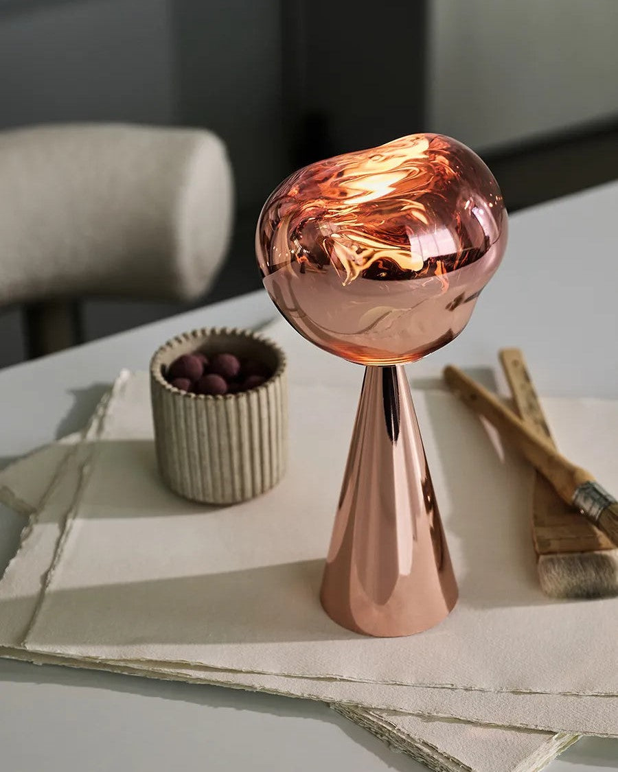 Cone Lava Table Lamp - Rose Gold
