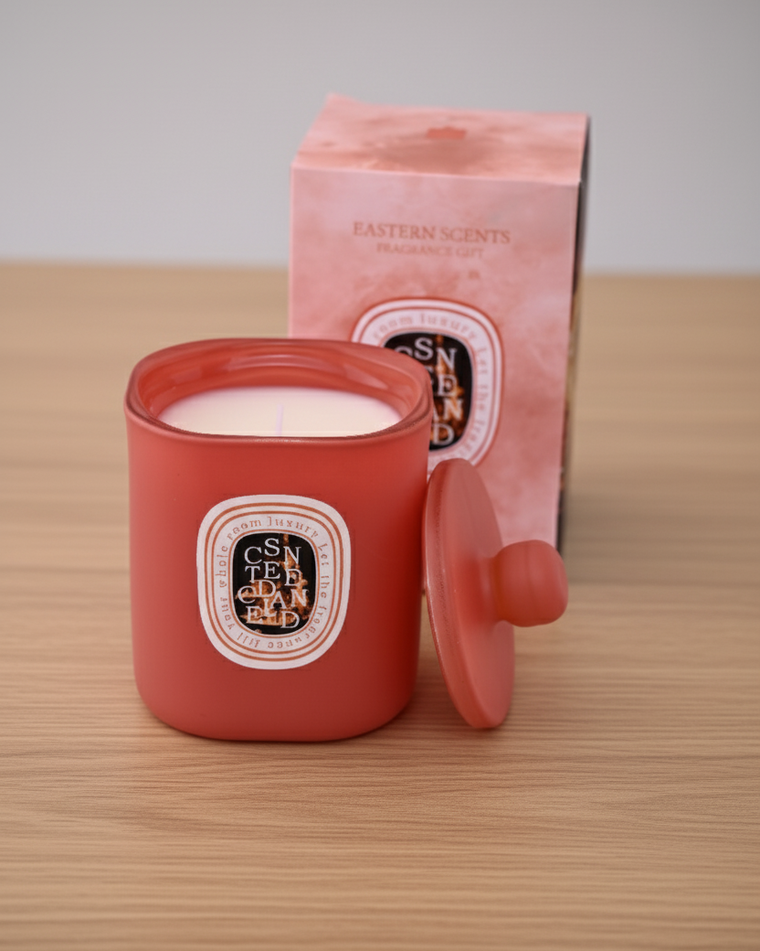 Velour Flame Aroma Candle - Orange