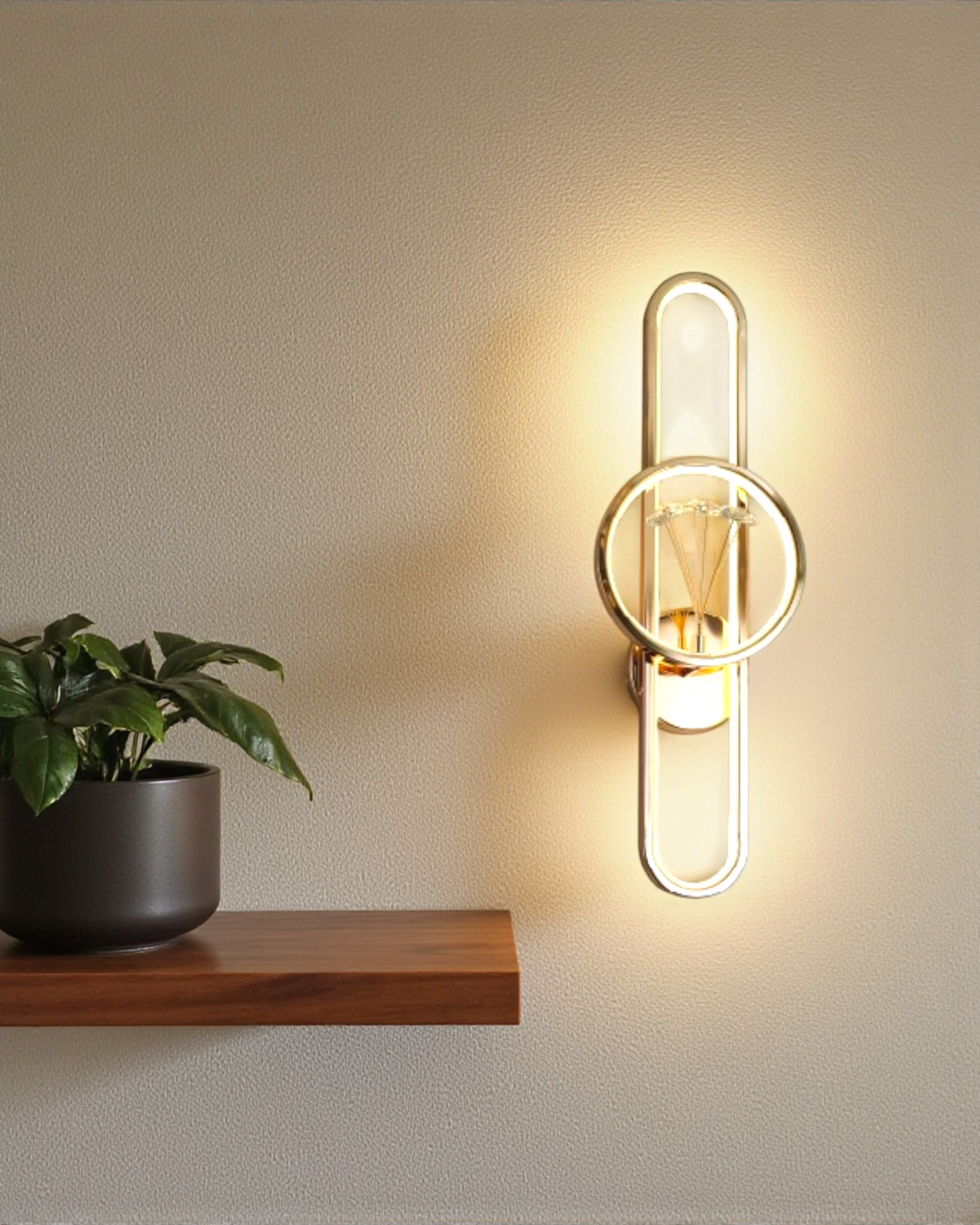 Modern Art Deco Ring Wall Sconce