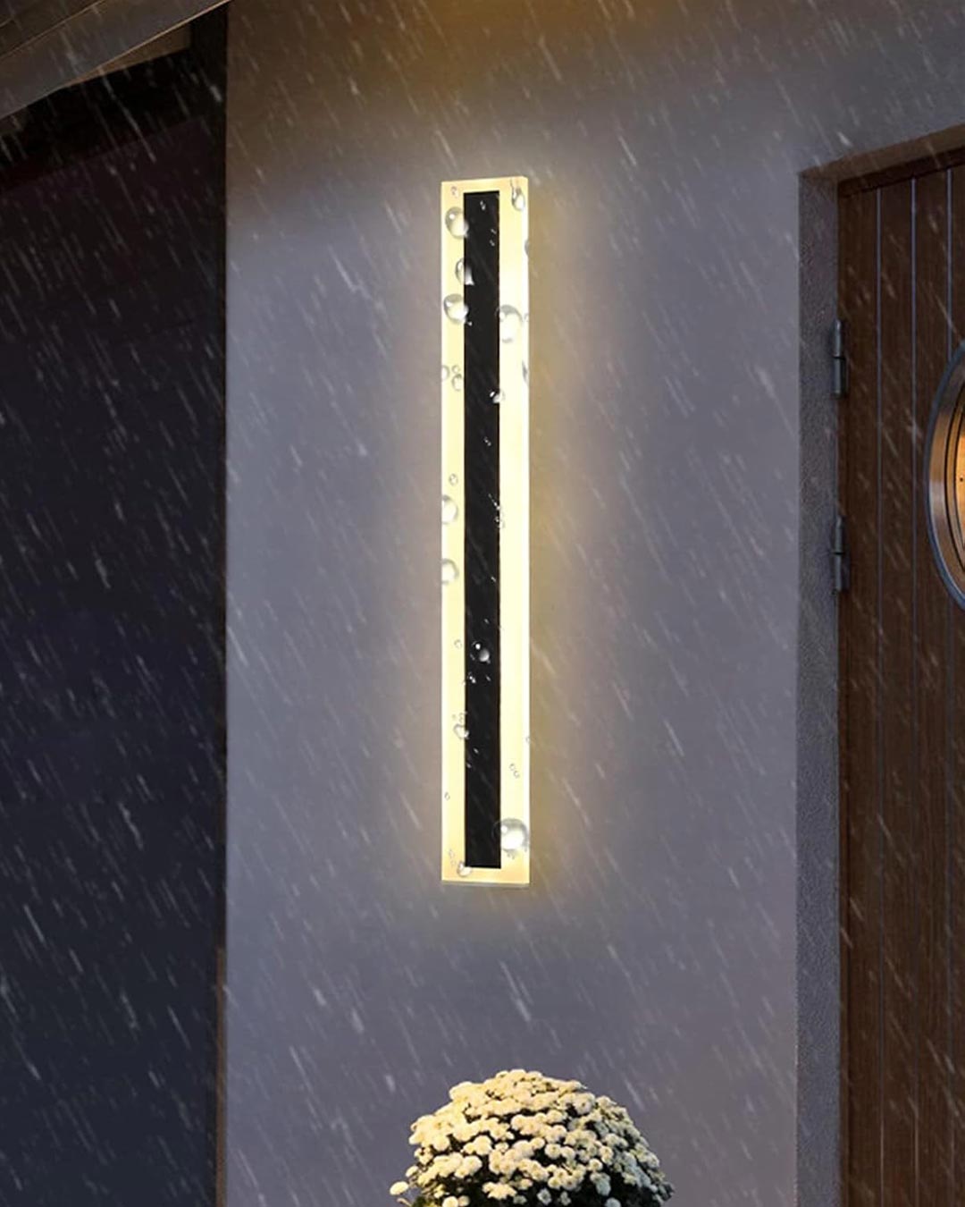 Exterior Black Long Wall Light 80 MM