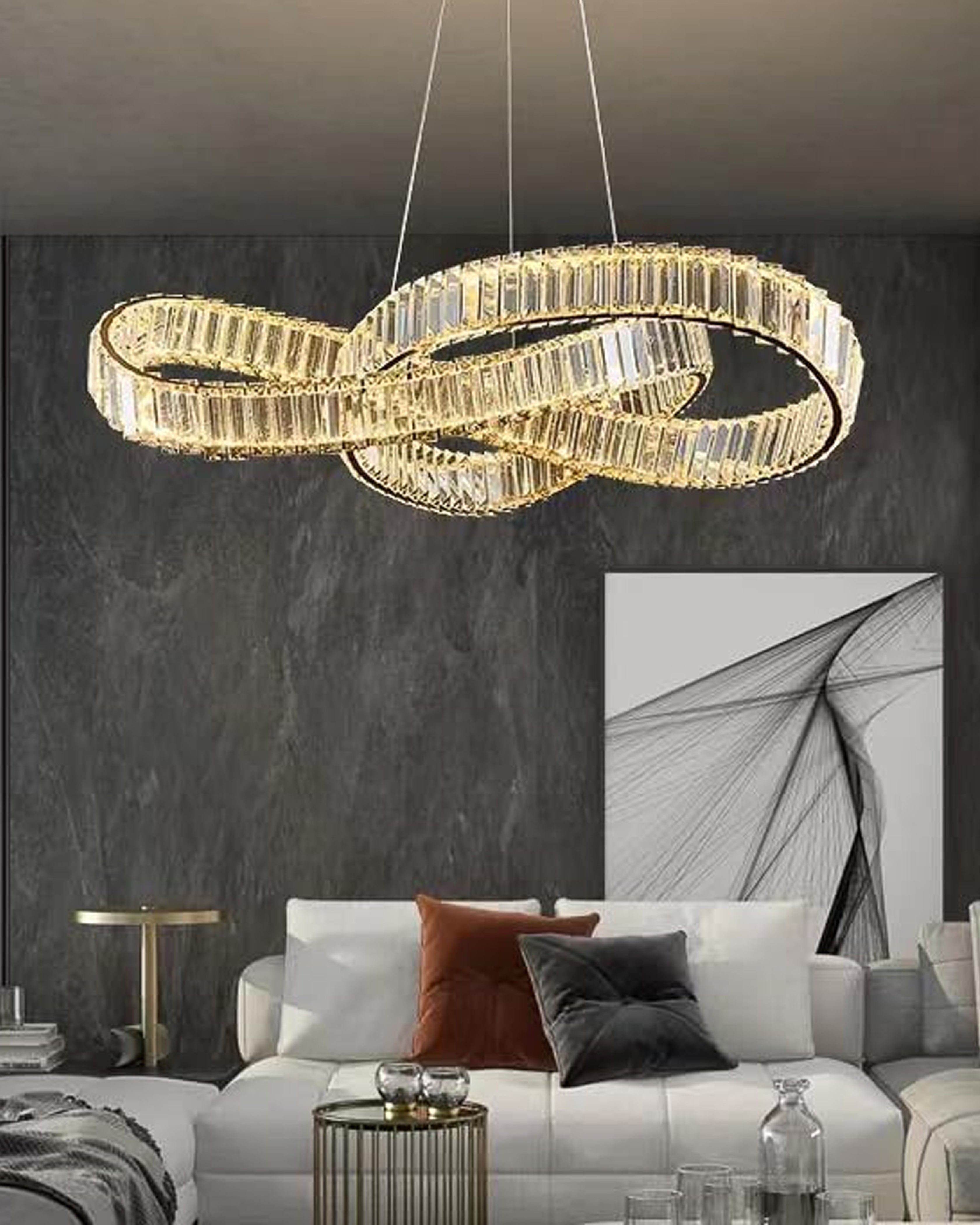 Infinity Crystal Loop Chandelier