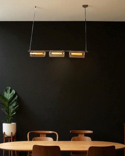 Amber Capsule Linear Pendant Light
