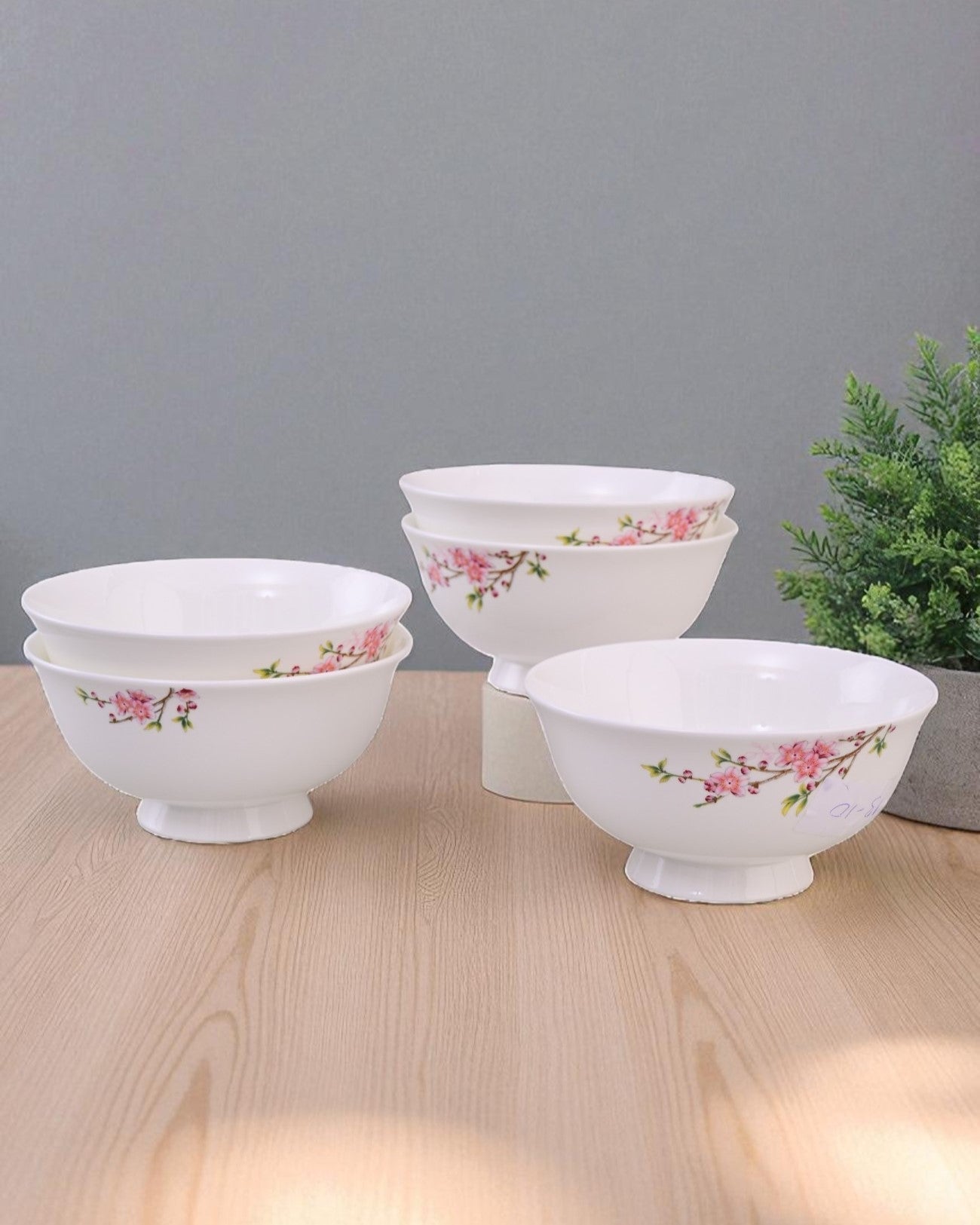 Cherry Blossom Bone China Serving Bowl - Set Of 2