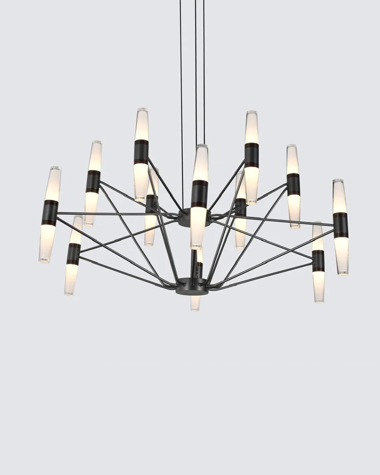 Stellar Spoke Sculptural LED Chandelier