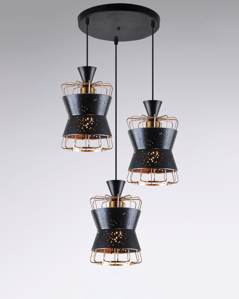 Starry Night Cage Pendant Light - Black