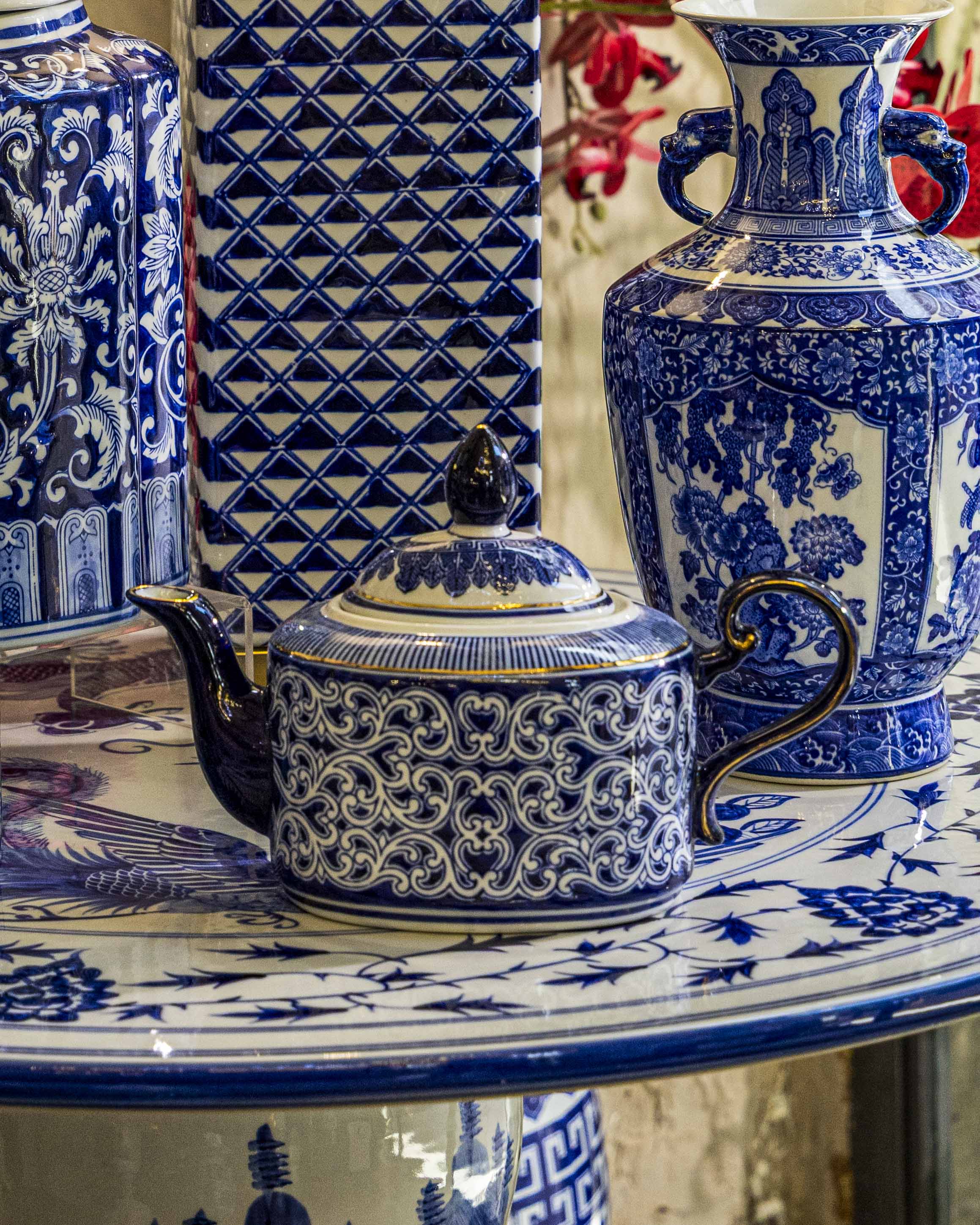 Classic Blossom Ceramic Tea Kettle