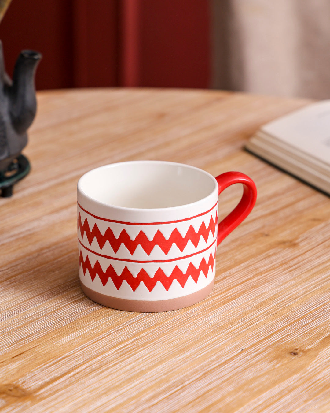 Red & White Sunrise Charm Mug