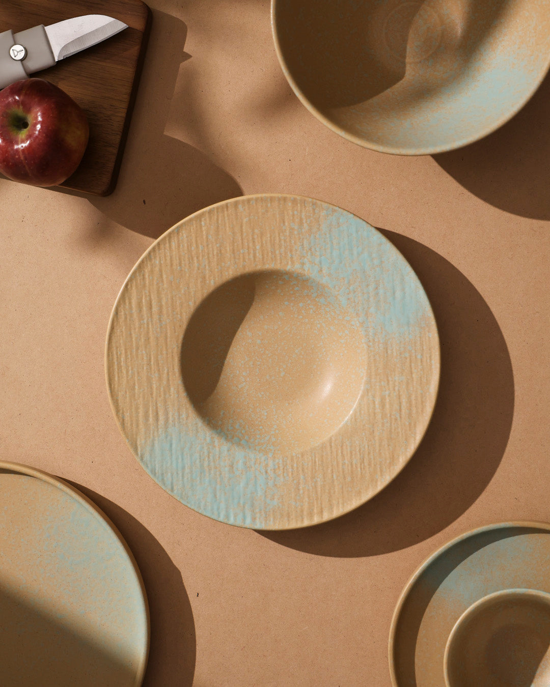 Golden Drift Matte Pasta Plate