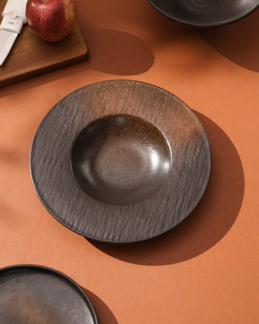 Charcoal Eclipse Ceramic Pasta Plate