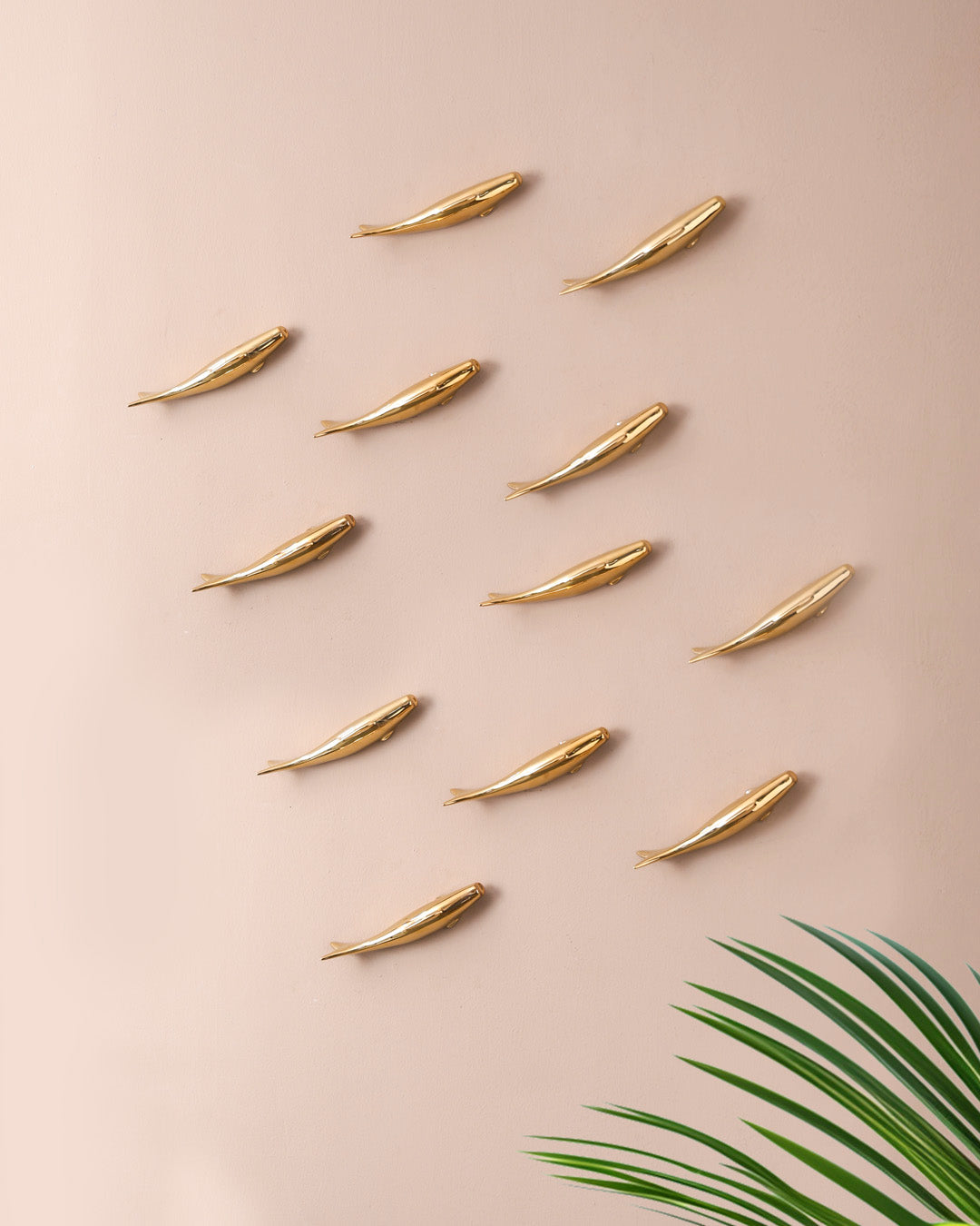 Golden Fish Decorative Wall Mount - Set Of 12 (Right)