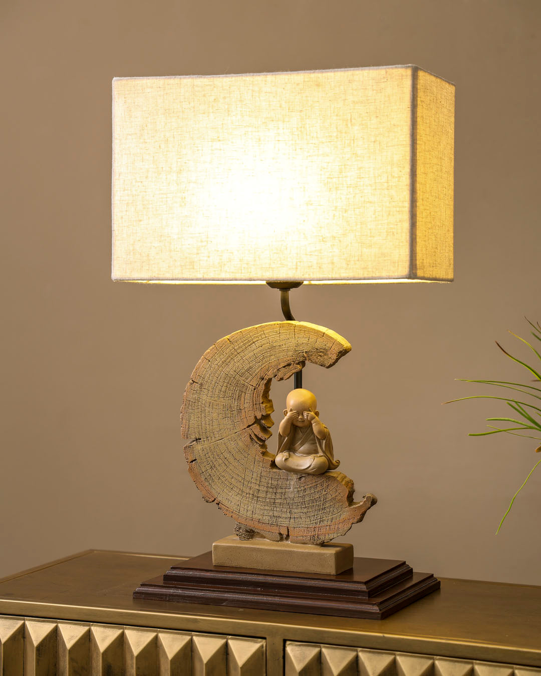 Crescent Zen Monk Table Lamp