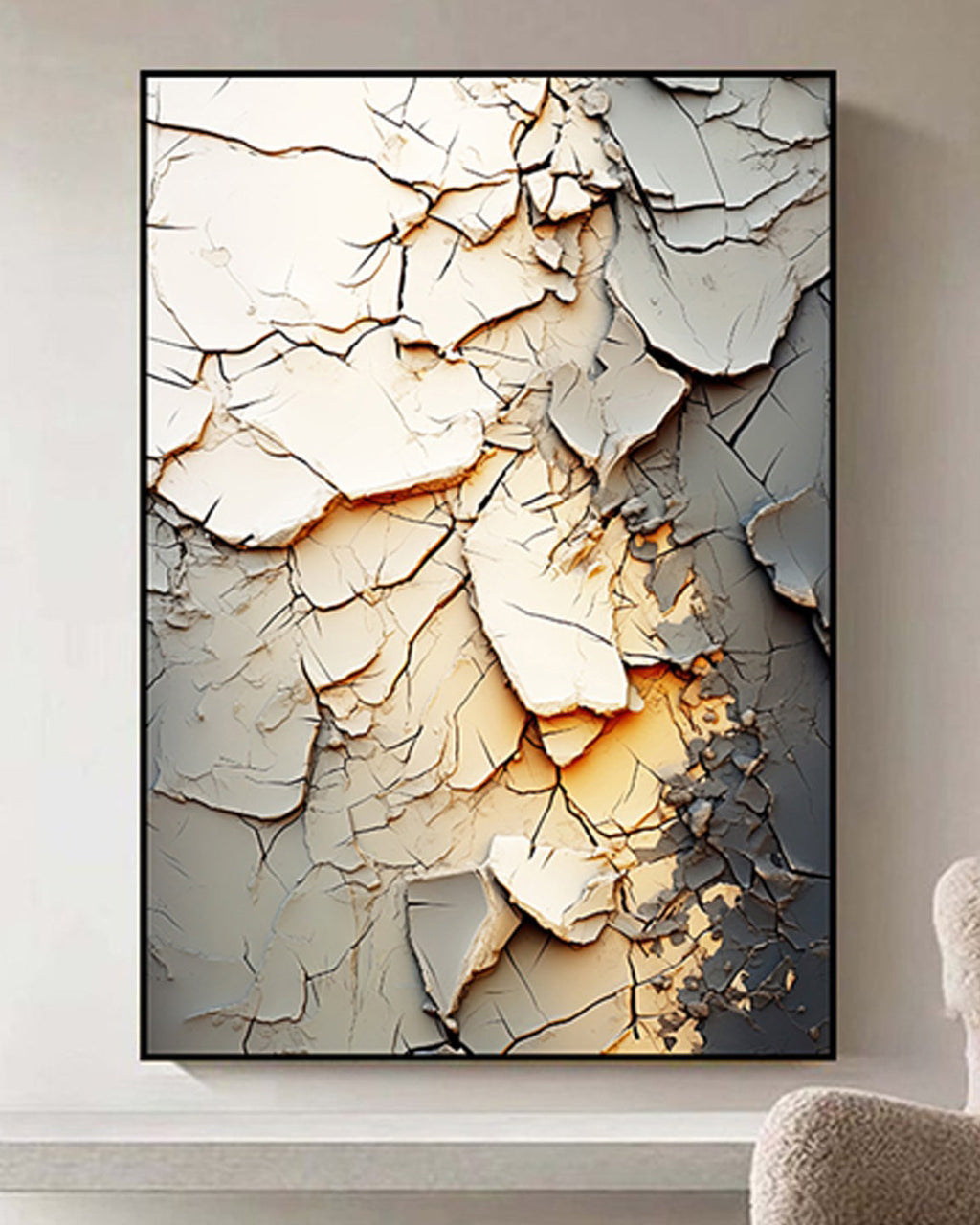 Echoes in Earth 3D Abstract Oil Painting