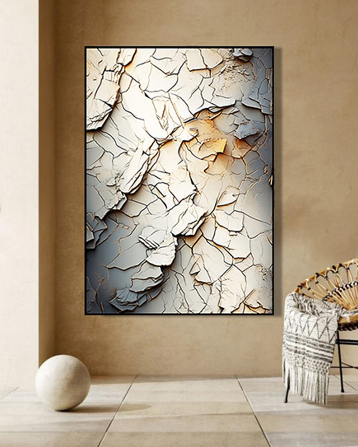 Echoes in Earth 3D Abstract Oil Painting