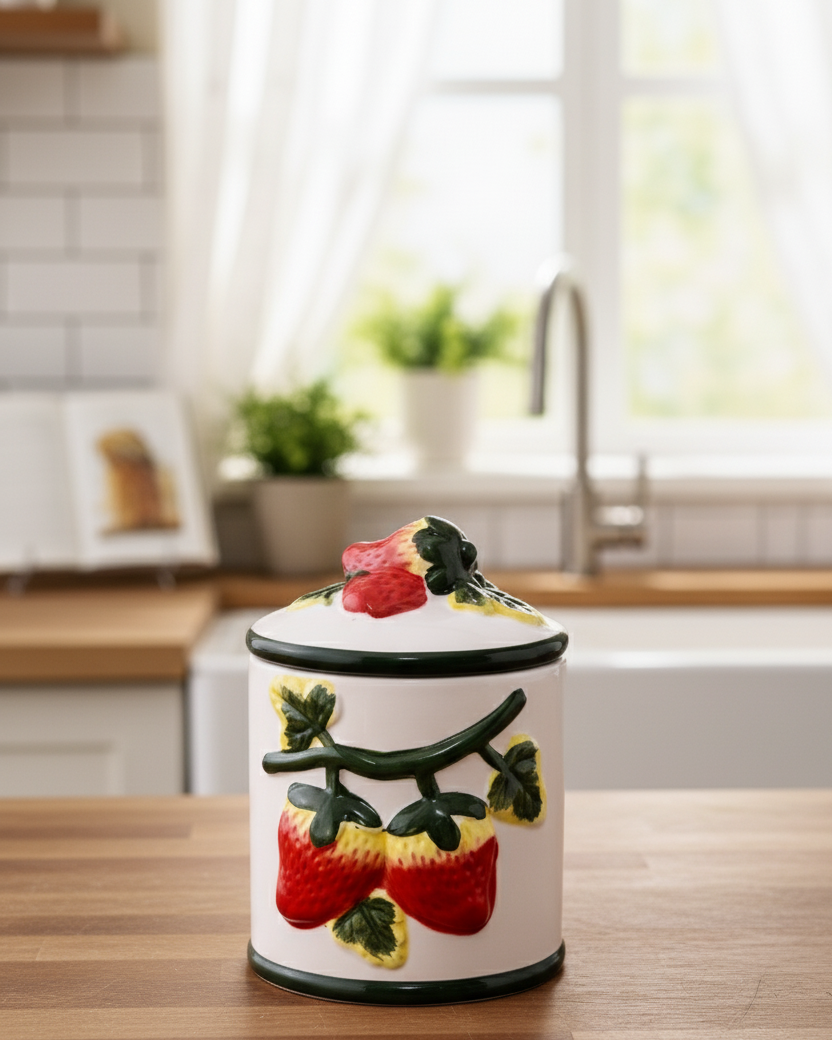 Sweet Strawberry Kitchen Canister