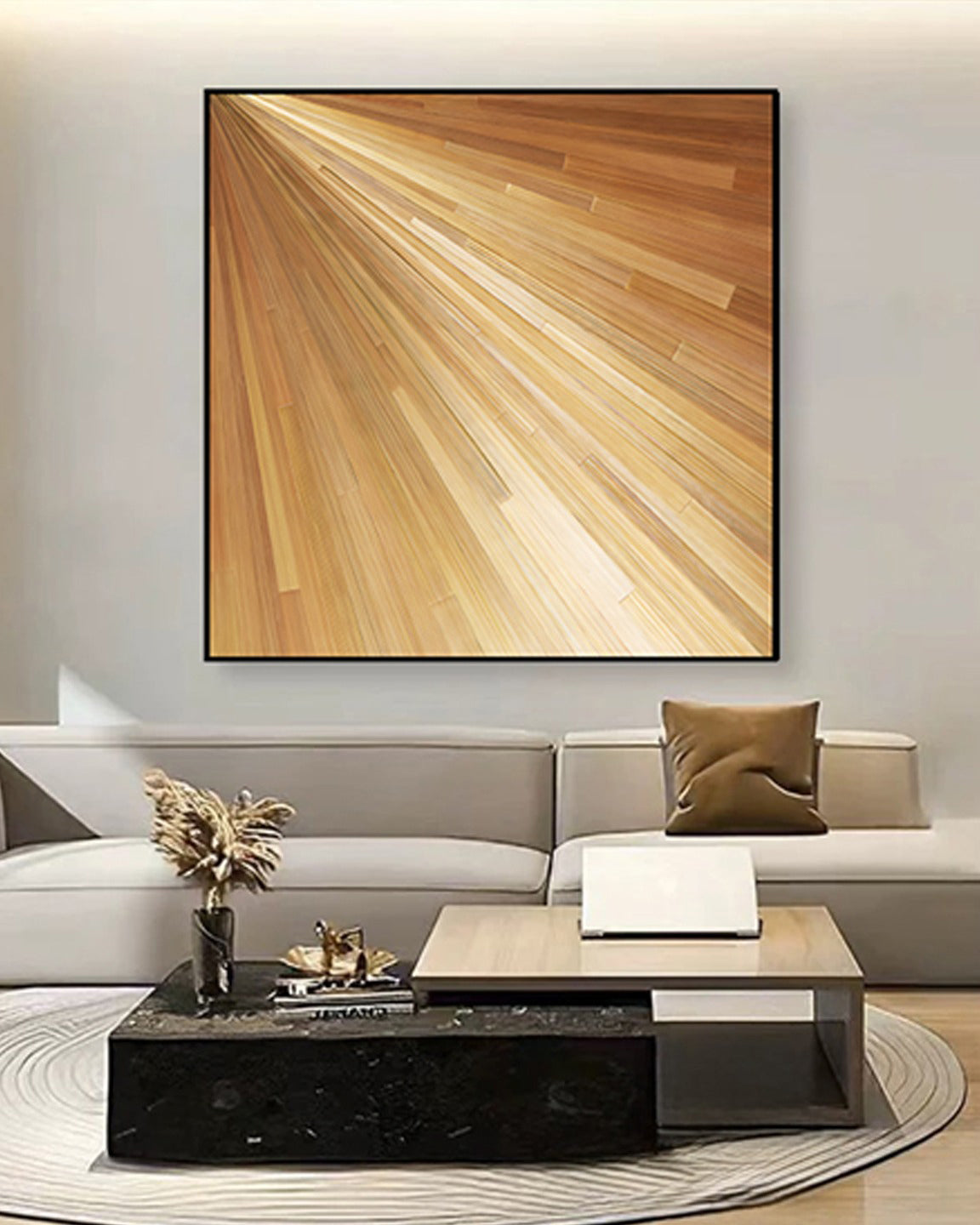 Sunlight Streaming 3D Abstract Oil Printing