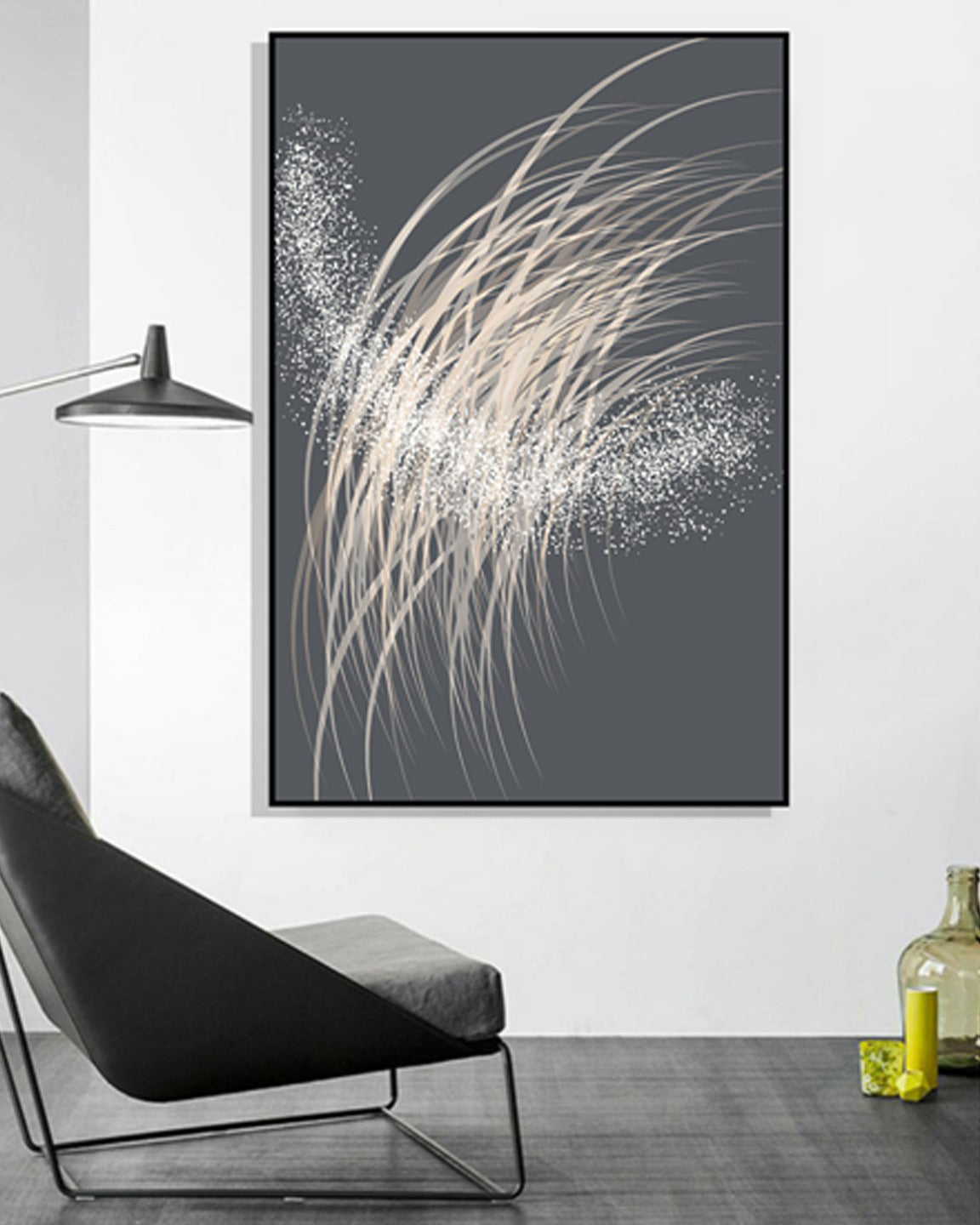 Embodies Motion 3D Abstract Oil Painting