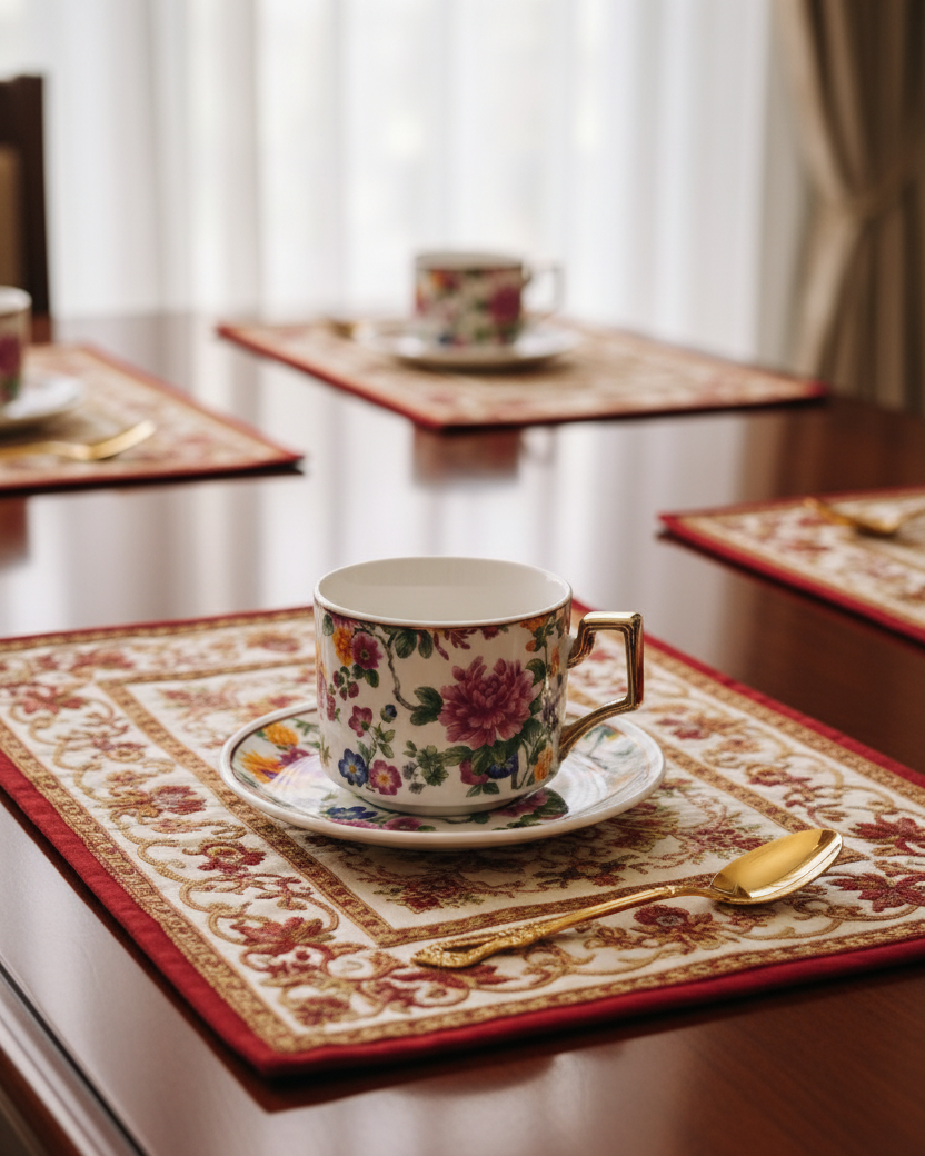 Botanic Grace Tea Cup & Saucer - Set Of 6