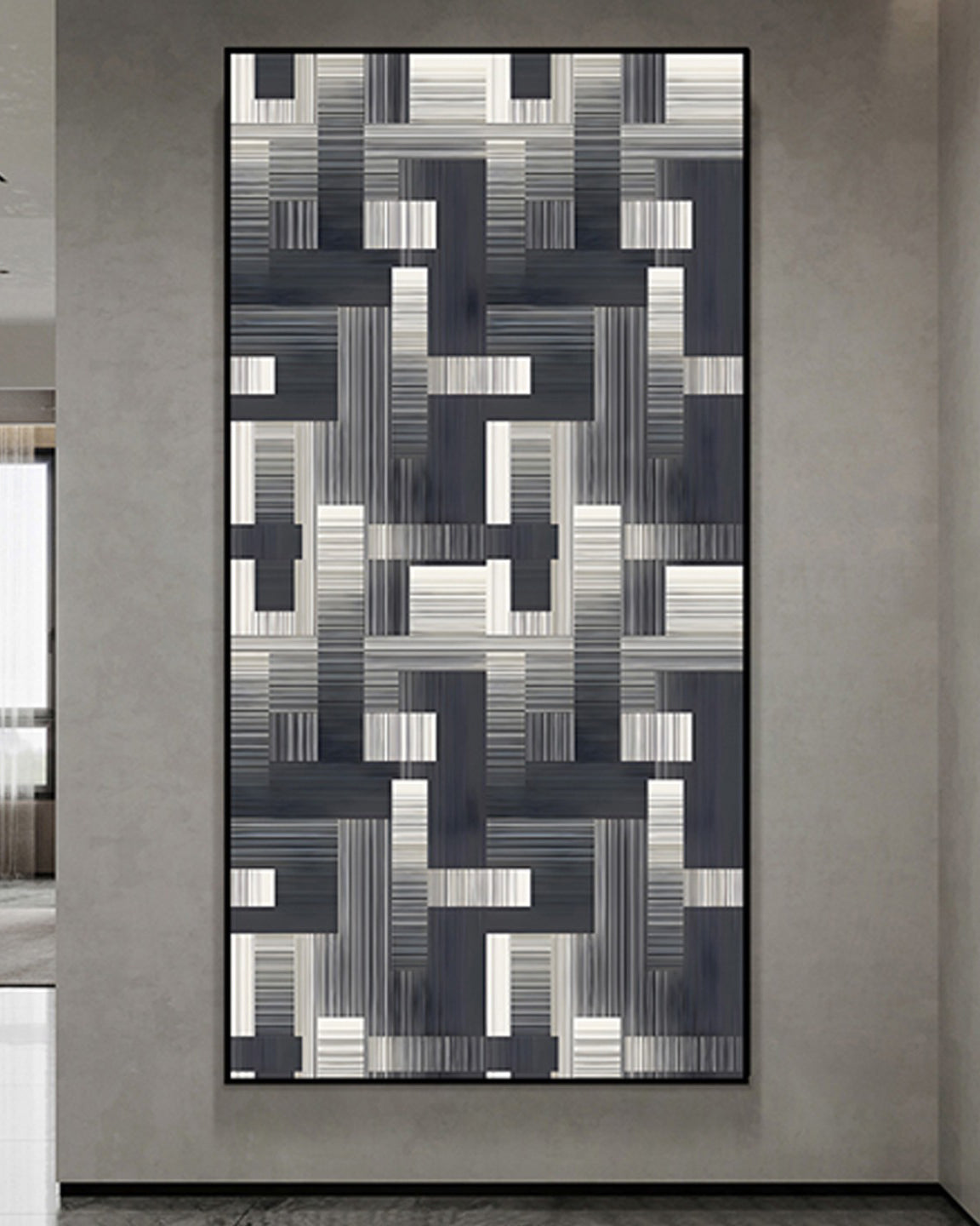 Quantum Blocks 3D Abstract Oil Painting