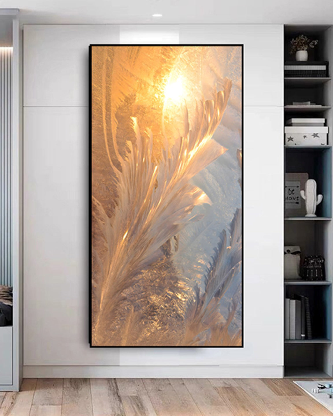 Frost & Flame 3D Abstract Oil Painting