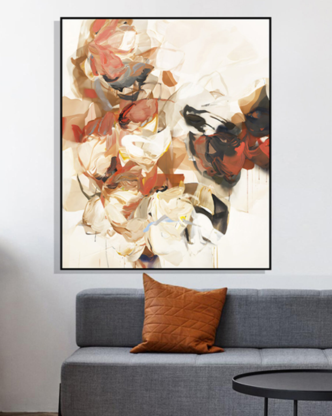 'Ember Petals' 3D Abstract Oil Printing