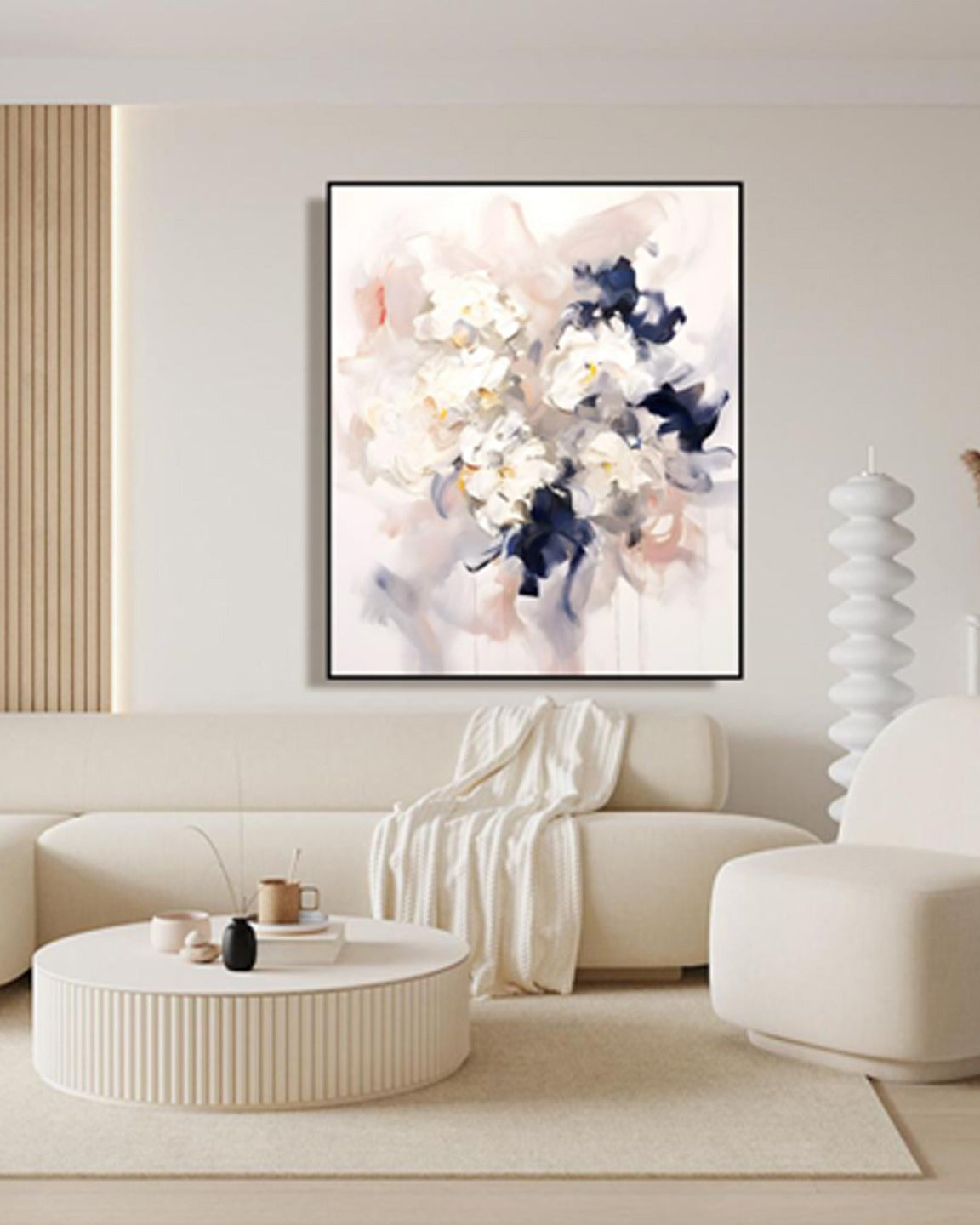 Whispers Bloo 3D Abstract Oil Painting