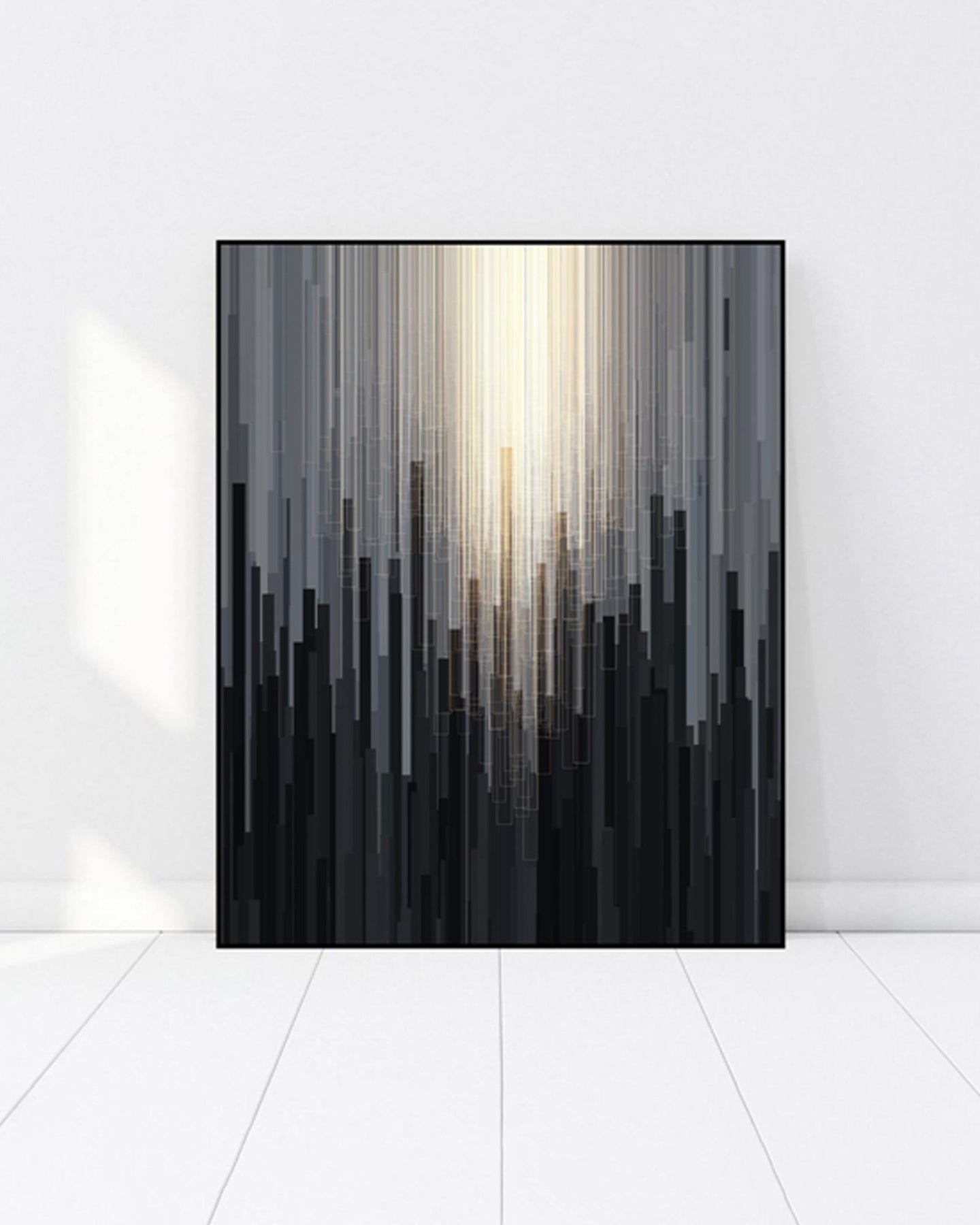 Linear Fade 3D Abstract Oil Painting