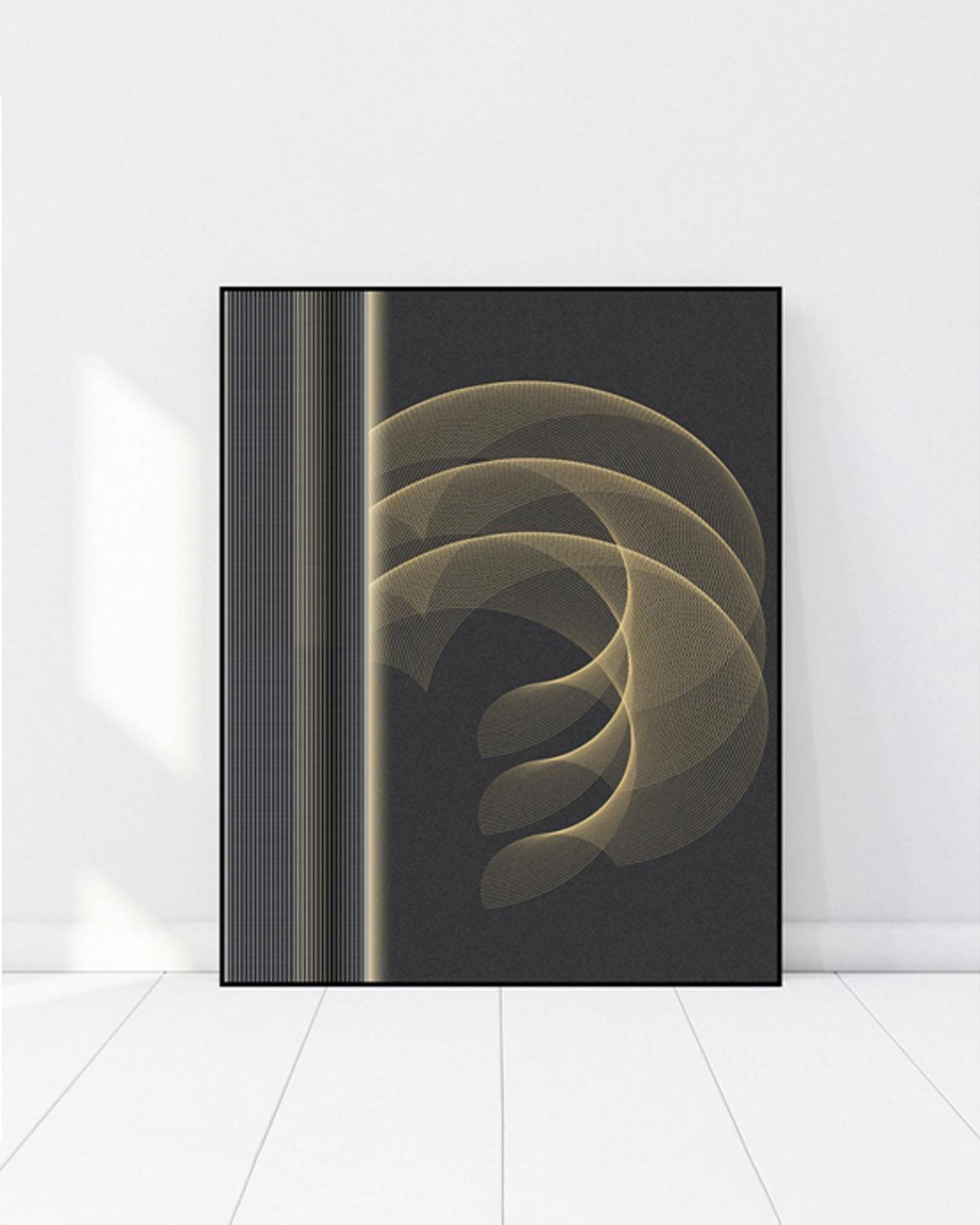 Curve Continuum 3D Abstract Oil Painting