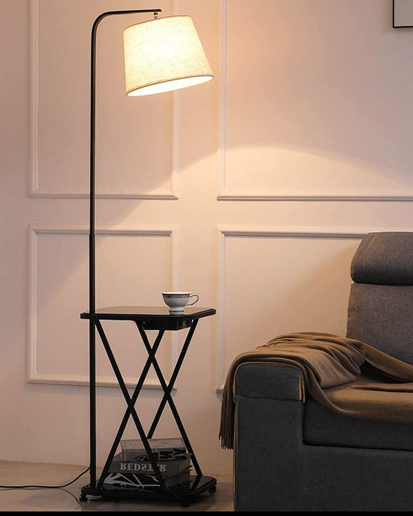 Multi Function Floor Lamp with Storage Table