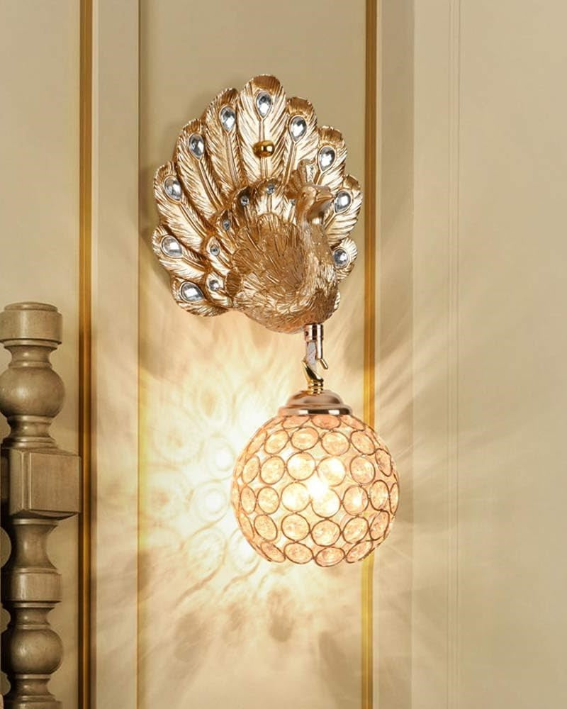 Antique Peacock Decorative Wall Light