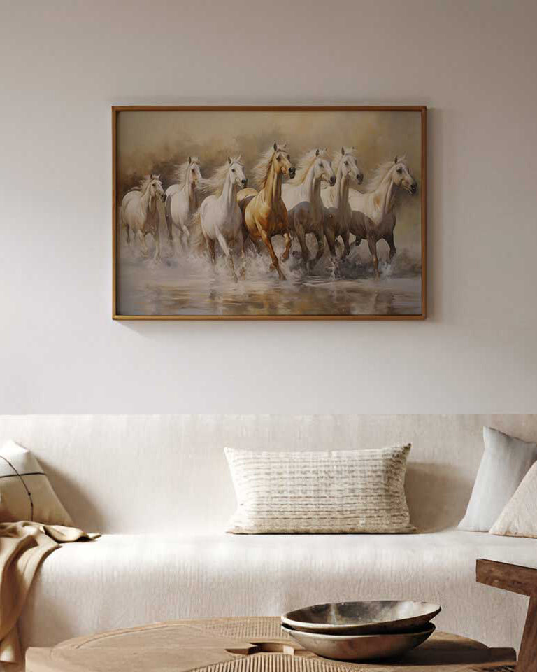 Vishwajeet' Golden Grace Vastu Wall Art Print- 24" x 36"