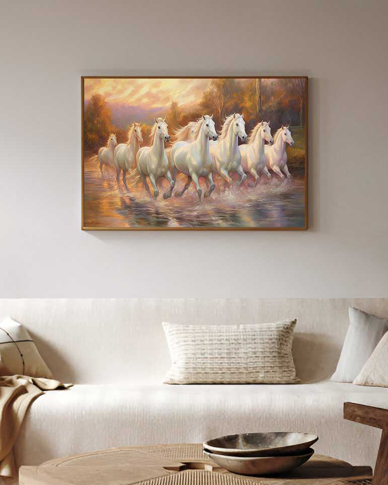 Ashva Shakti' Power Of Motion Vastu Wall Art Print- 24" x 36"