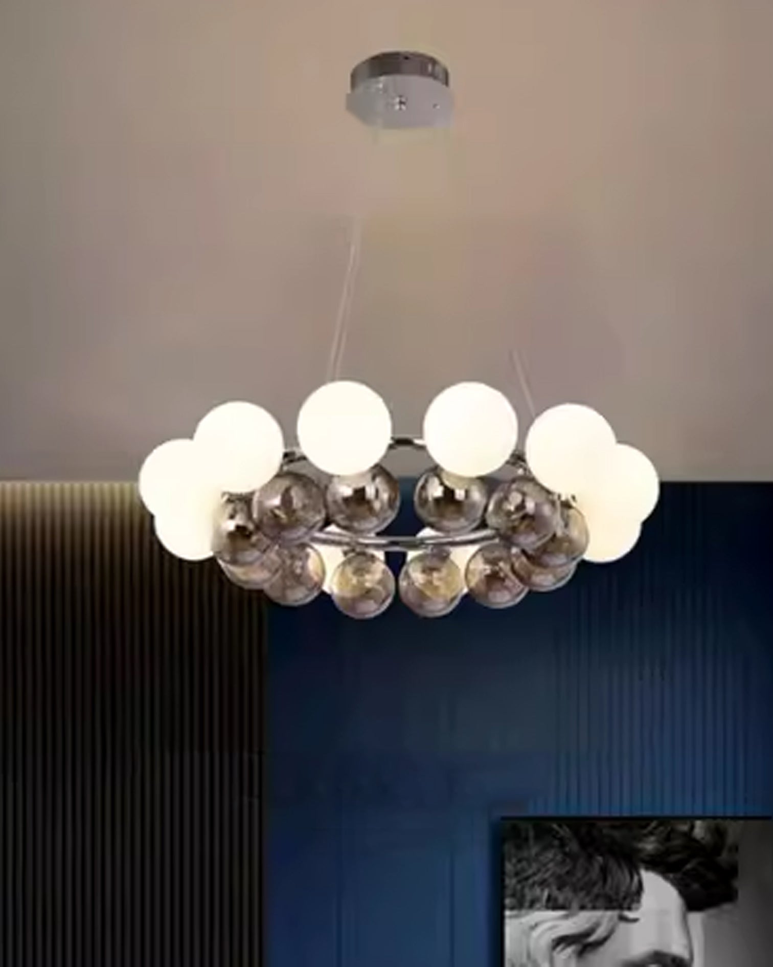Modern Glass Pearl Chandelier