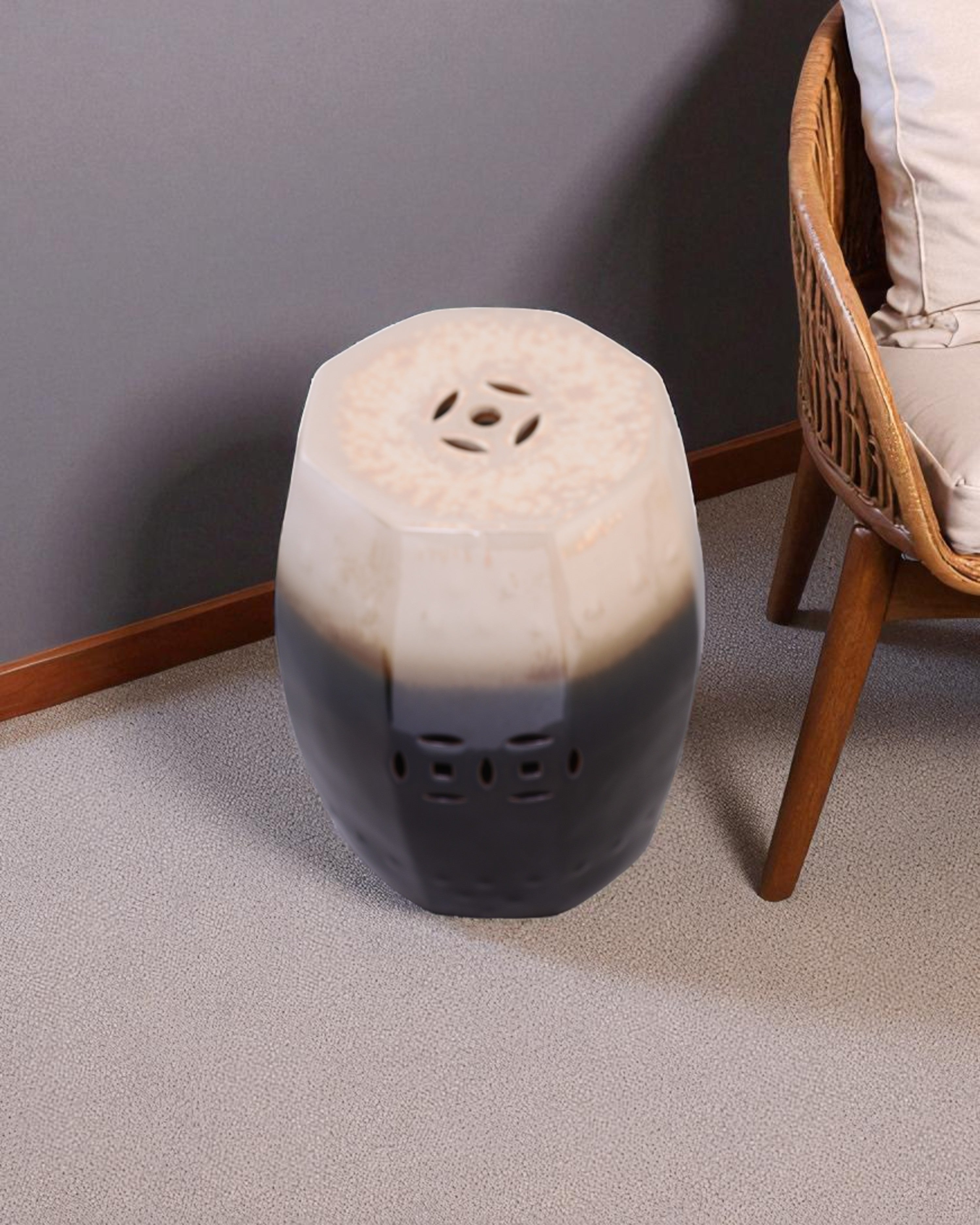 Ebony Mist Garden Stool