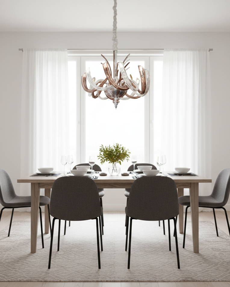 Midnight Wave Glass Chandelier