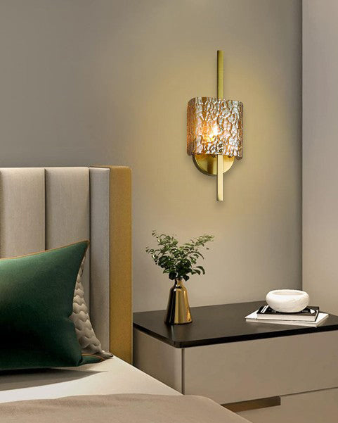 Radiant Glow Ripple Wall Light - Amber