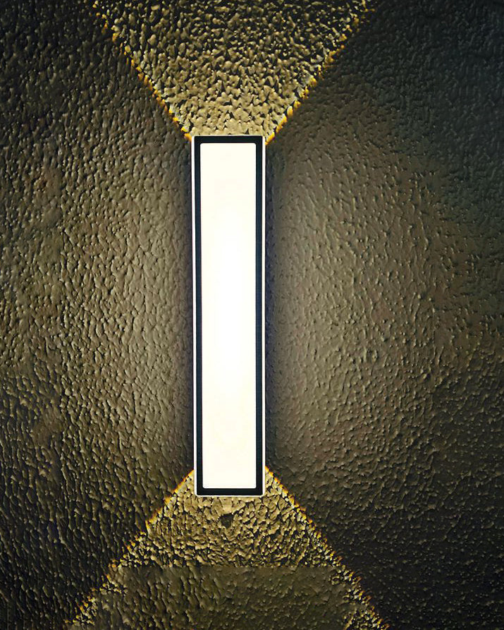 Rectangular Shadow Cast Outdoor Wall Light