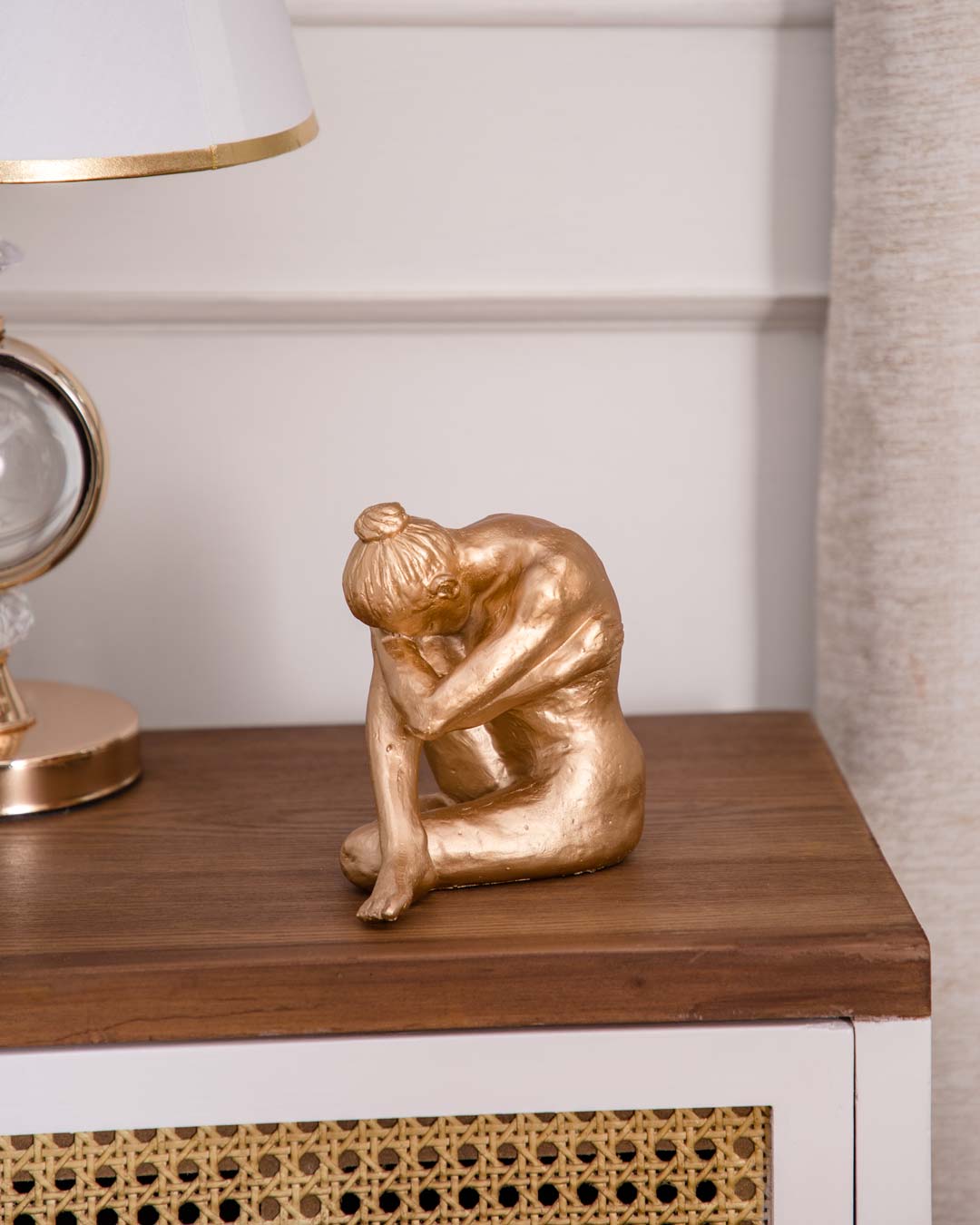 The Veiled Emotions: A Sad Women Hiding Her Face Sculpture