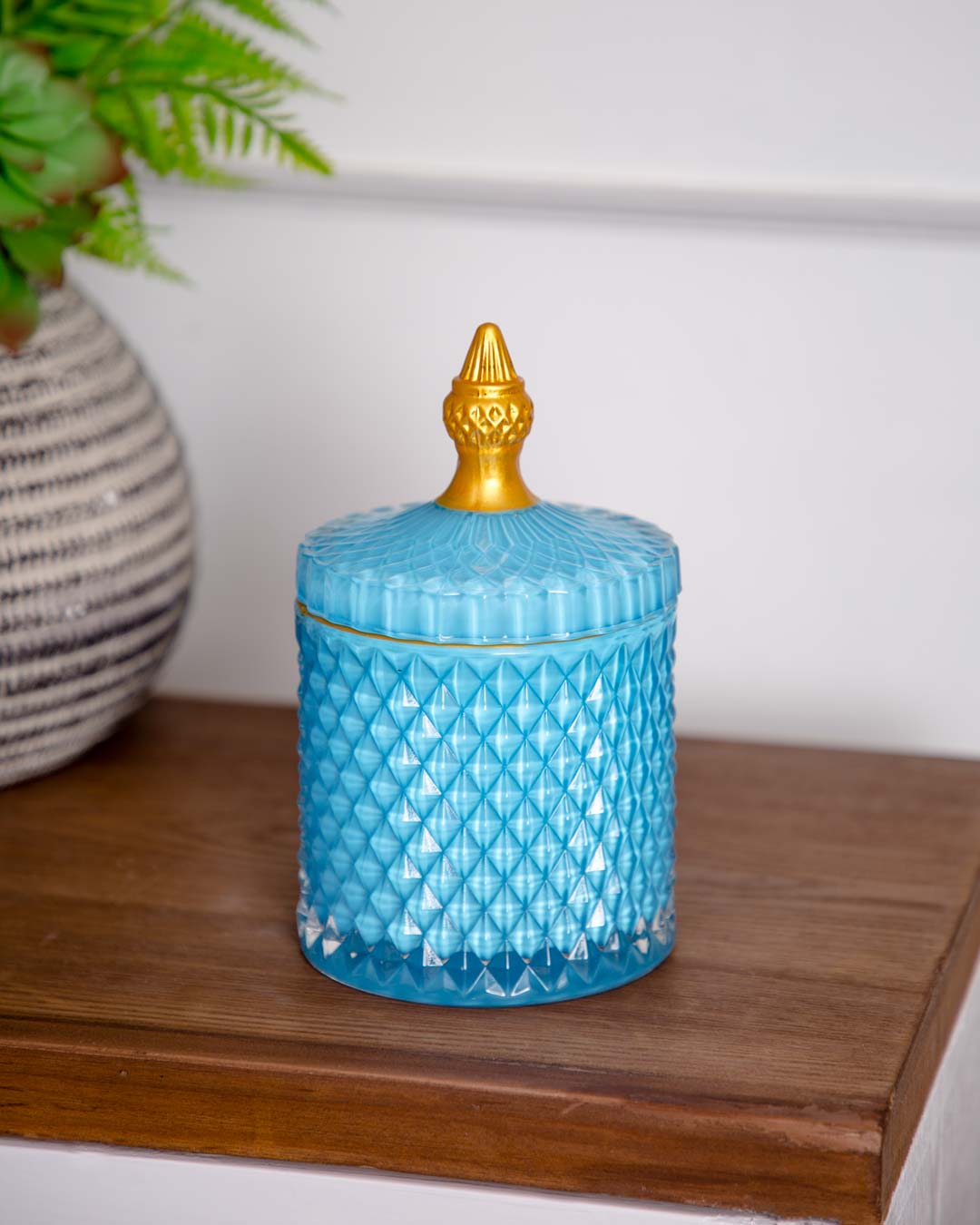 Diamond Candy Buffet Jar - Blue