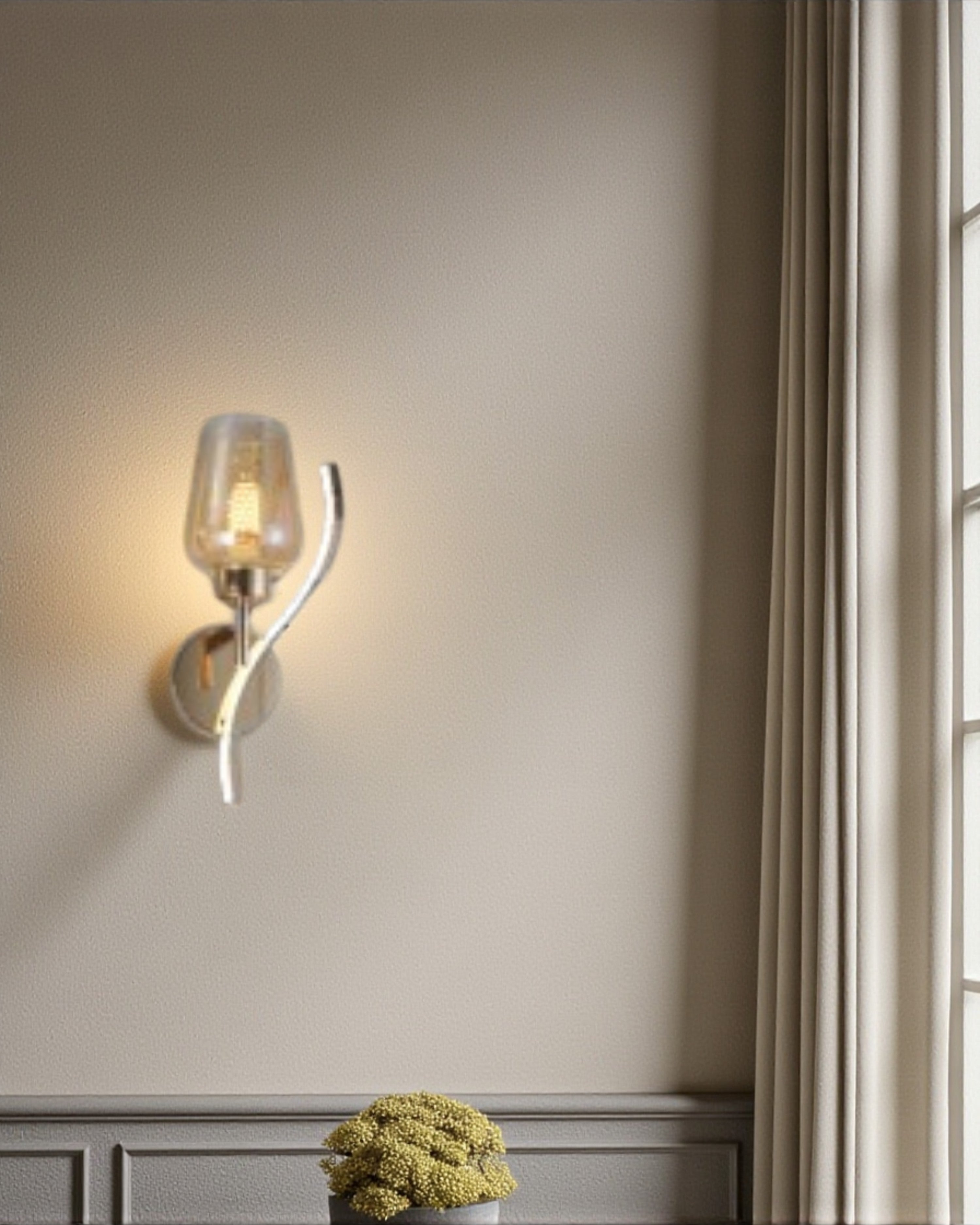 Modern Glass Shade Wall Sconce