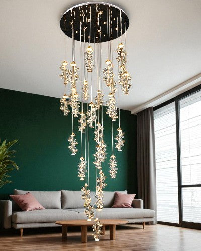 Crystal Cascade Double Height Chandelier - 26 Lights