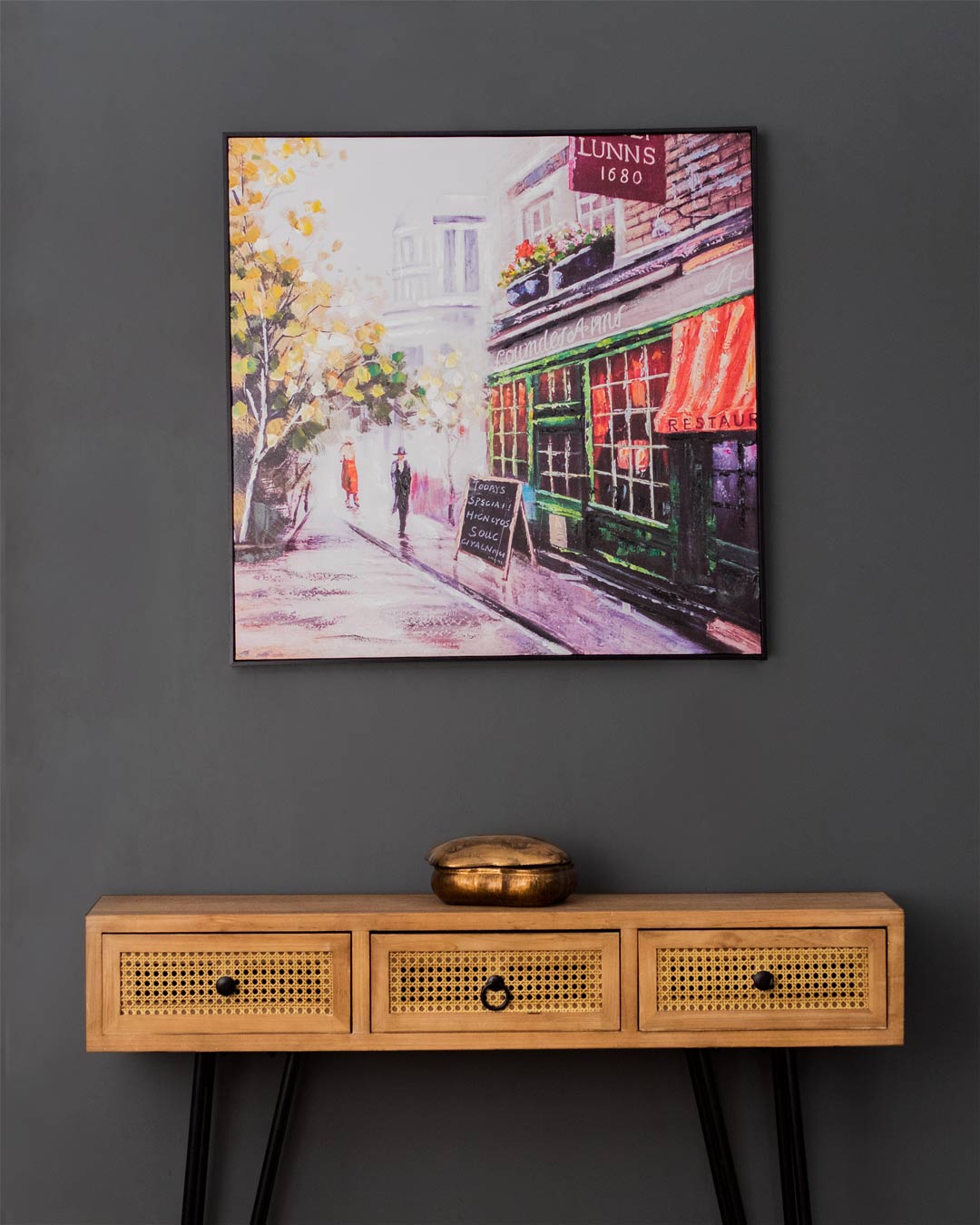 Cityscape II Semi Hand-made Wall Art - 32*32 Inch