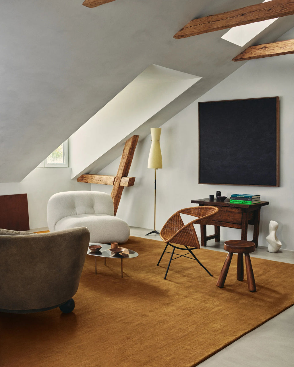 Amber Gold woolen Hand Tufted Carpet