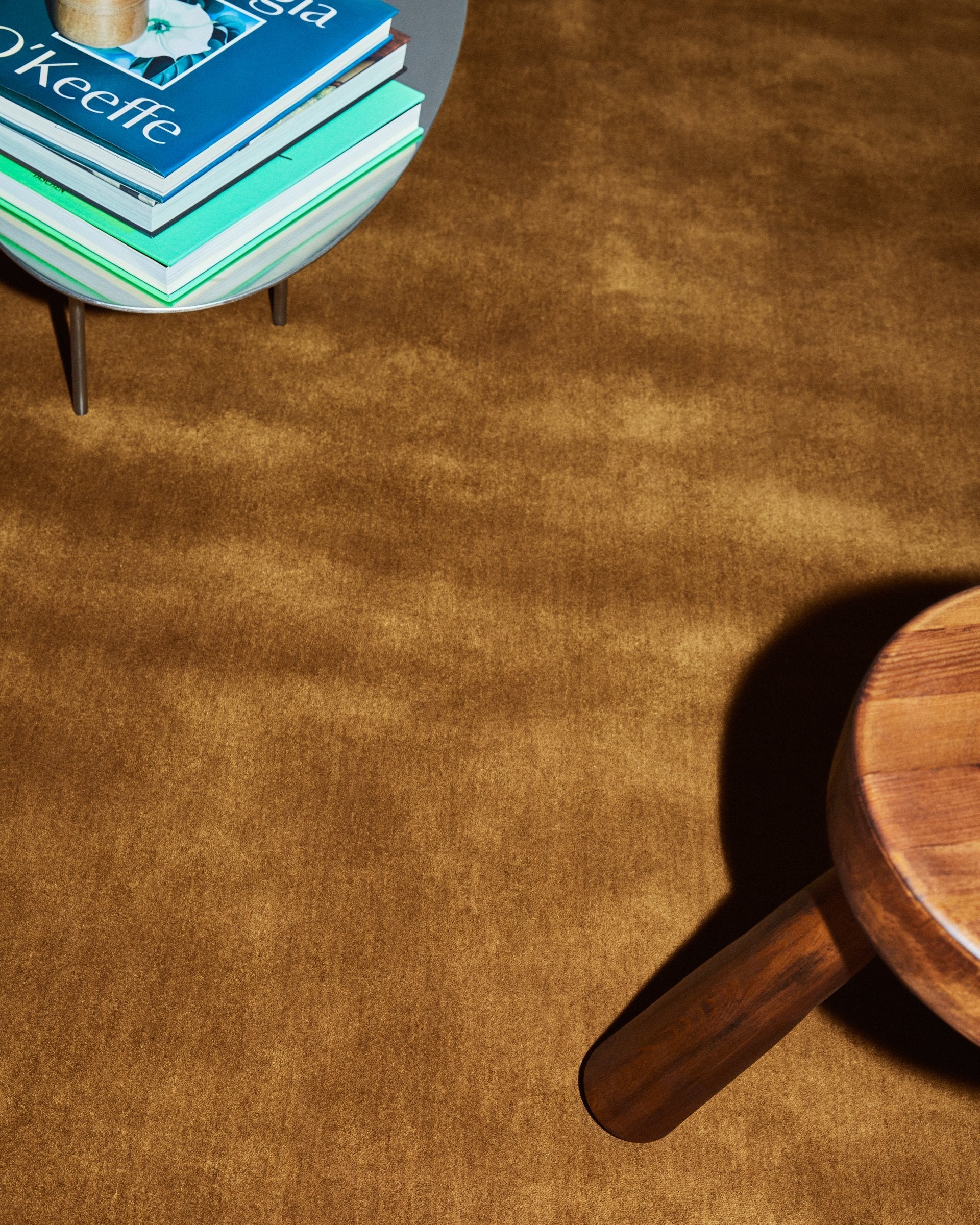 Amber Gold woolen Hand Tufted Carpet