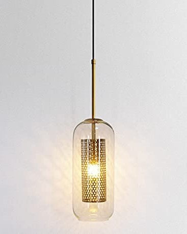 Lumen Mesh Pendant Light - Amber