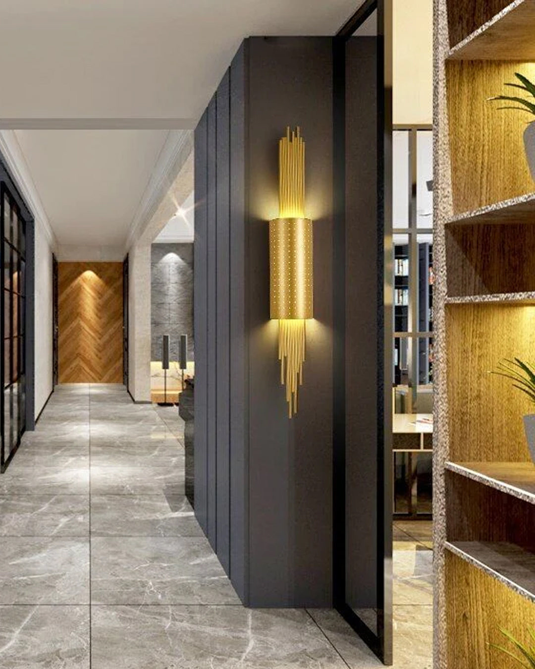 Modern Whispering Wall Sconce - Gold