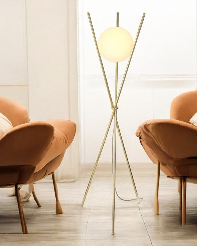 Tripod Globe Floor Lamp