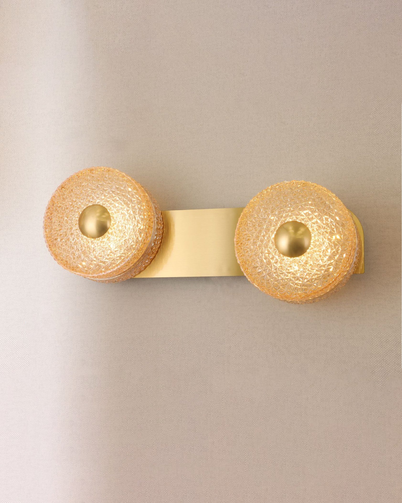 Double Disk Wall Light - Amber